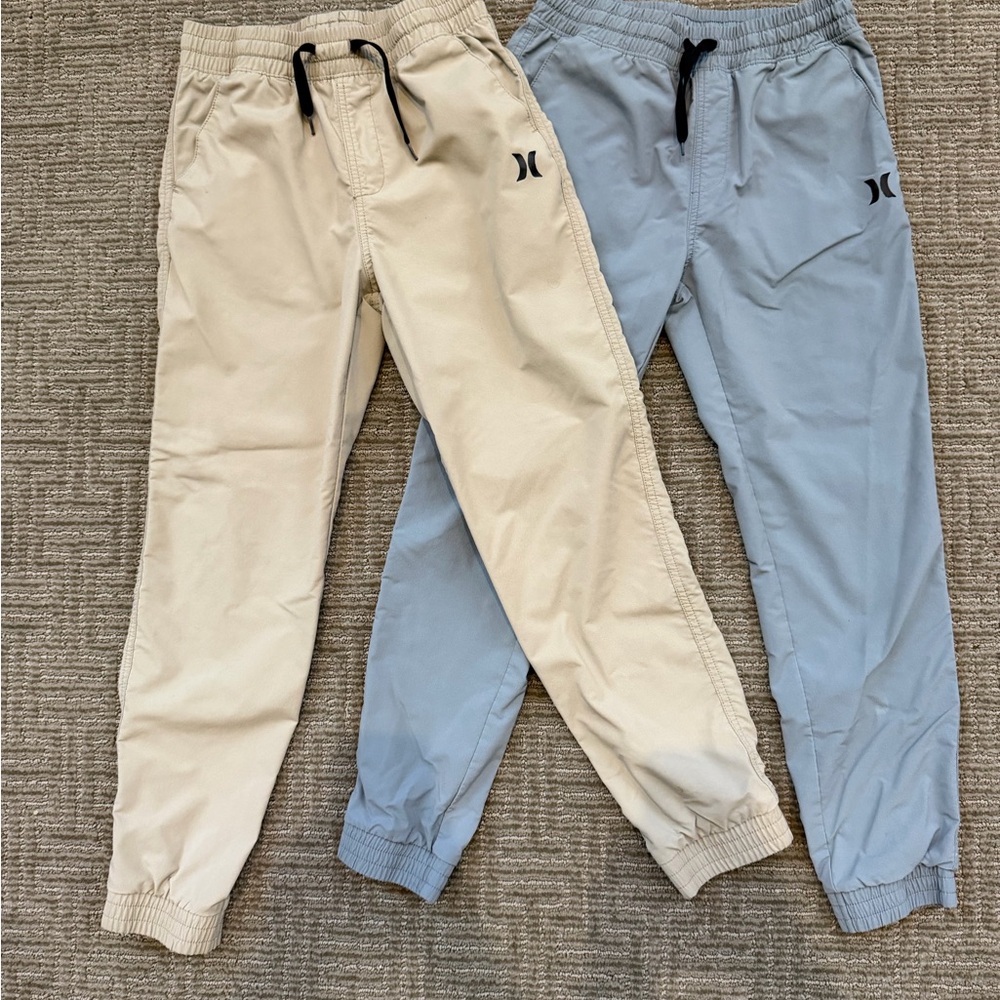 Kids Beige and Gray Jogger Pants